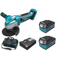 Dedra Set Polizor unghiular 125 mm cu 2 acumulatori Li-Ion 18V 4.0Ah incarcator rapid 125W si geanta de transport